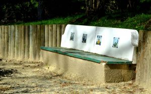 stone bank in the Pedralva Park in Nazare, GoNazare your Local Touristic Guide